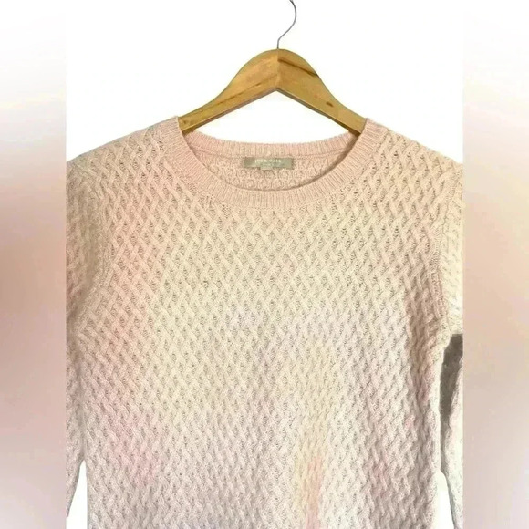 Joan Vass Rabbit Hair Blend Blush Pink Sweater Size Small Classic Coquette Warm - Picture 3 of 9